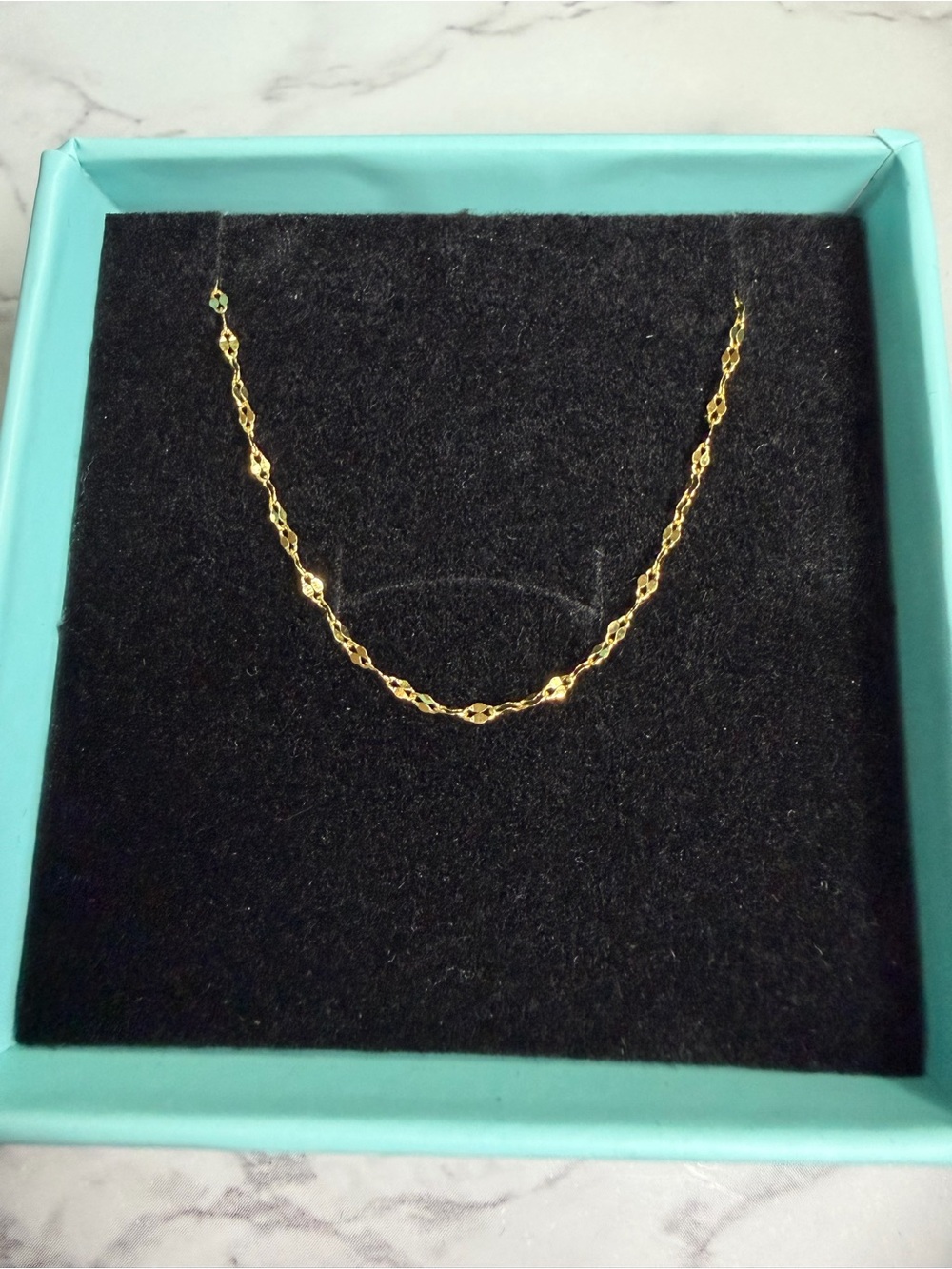 10k Gold Mirror Link Bracelet
